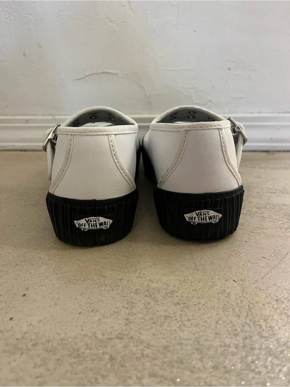 Vans Women’s White Mary Jane Creeper Platform Shoe - Picture 5 of 6